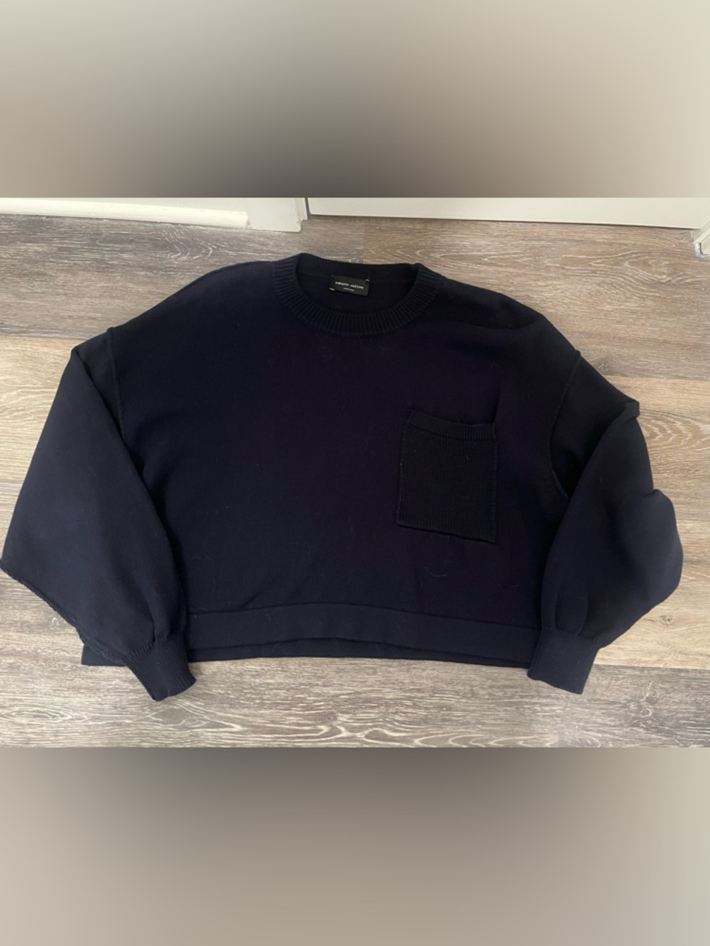 Roberto Collina Cotton Navy Sweater Size Small